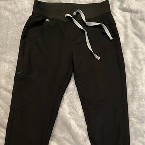 Figs Zamora Joggers Scrubs pants - BLACK -XS